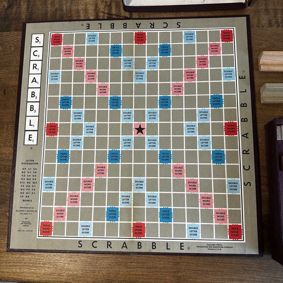 1948-1953 Vintage SCRABBLE Board Game Selchow & Righter - Picture 8 of 9